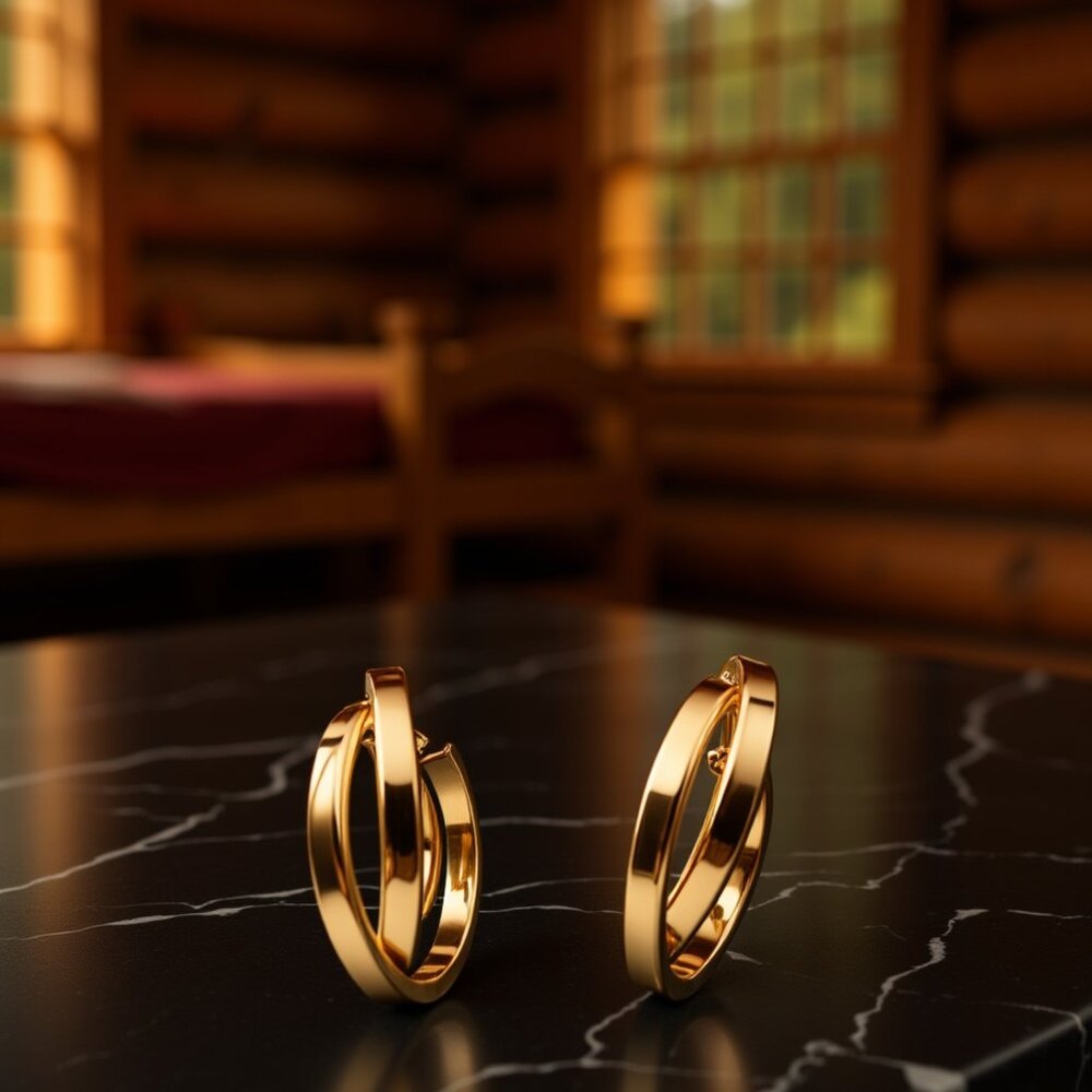 New Directions Elegant Gold-Toned Crisscross Clip-On Earrings